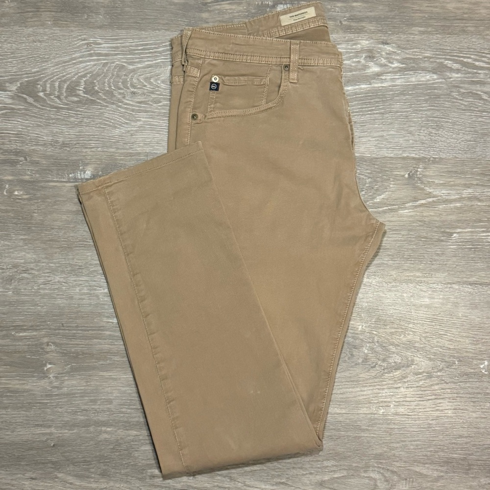 AG Adriano Goldschmied Matchbox Slim Straight Men's Jeans Tan 36x30